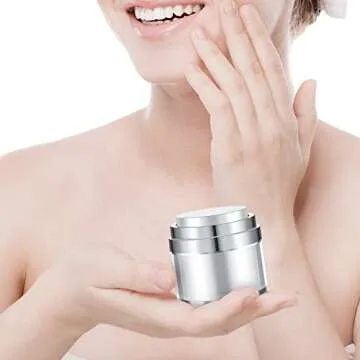 4 Pack Airless Pump Jars for Skincare on the Go