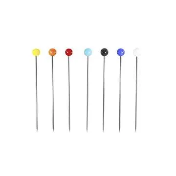 ForSewian Sewing Pins, 1.5 Inch Straight Pins with Big Glass Ball Head for Fabric Sewing, Quilting and DIY Sewing Crafts