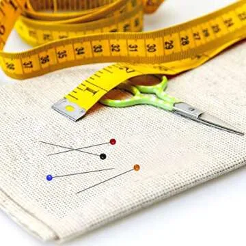 ForSewian Sewing Pins, 1.5 Inch Straight Pins with Big Glass Ball Head for Fabric Sewing, Quilting and DIY Sewing Crafts