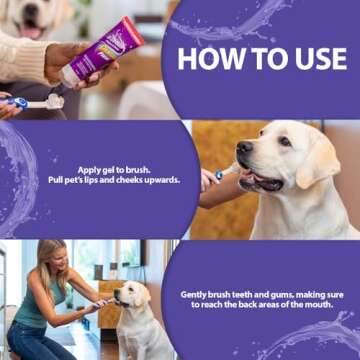 Dental Fresh Enzymatic Gel Finger Toothbrush Kit for Dogs, Includes Dog Finger Toothbrush – Dog Toothpaste and Dog Toothbrush – Dog Teeth Cleaning