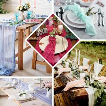 Efavormart 5 Pack Terracotta Gauze Cheesecloth Napkins