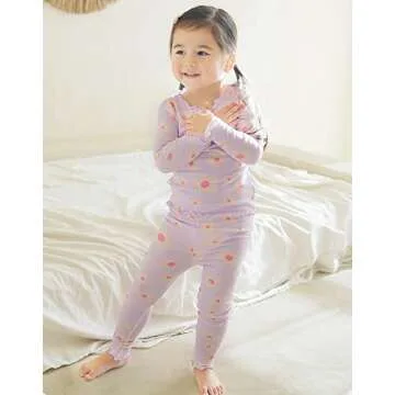 VAENAIT BABY Infant Toddler Kids Pajamas Pjs 2pcs Set Modal Vivid Purple M