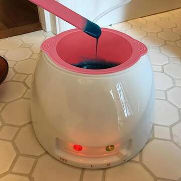 KVZVK Silicone Wax Bowl for Hair Removal, Reusable Non-Stick Wax Pot Liner with Wax Spatula (Pink)