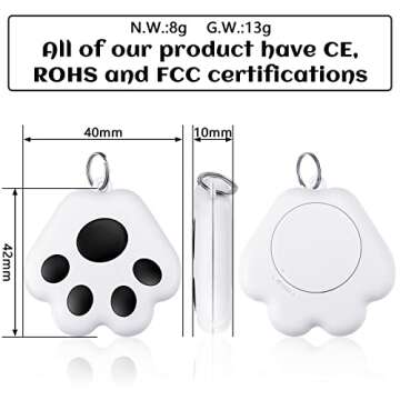 Konohan 8 Pcs Cute Pet Keychains Pet Devices for Dogs Cats Luggage Kids Anti Lost Dog Tag Dog Collar(Colorful)