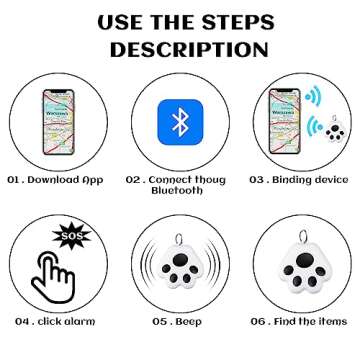 Konohan 8 Pcs Cute Pet Keychains Pet Devices for Dogs Cats Luggage Kids Anti Lost Dog Tag Dog Collar(Colorful)