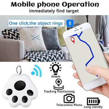 Konohan 8 Pcs Cute Pet Keychains Pet Devices for Dogs Cats Luggage Kids Anti Lost Dog Tag Dog Collar(Colorful)