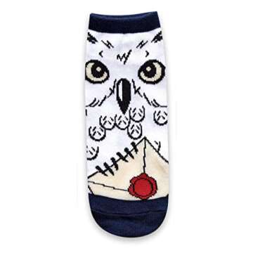 Harry Potter Hogwarts Express Hedwig Juniors/Womens 5 Pack Ankle Socks Size 4-10