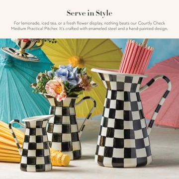 MacKenzie-Childs Enamel Pitcher for Drinks or Flowers