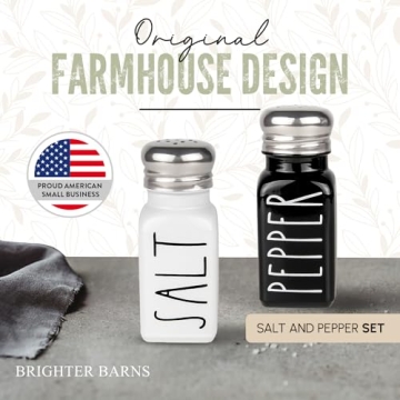 Brighter Barns Salt and Pepper Shakers Stylish Kitchen Decor
