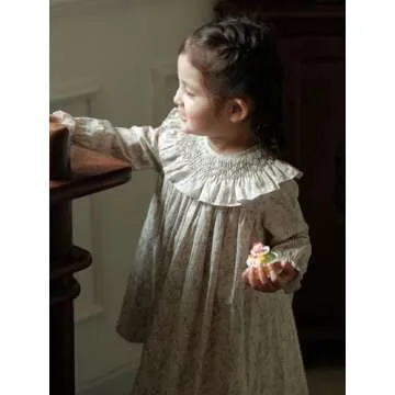 Baby Girls Vintage Floral Smocked Dress for Every Occasion