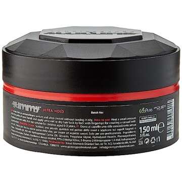 Gummy Ultra Hold Hair Styling Wax 150ml - 5.07 Fl Oz (Pack of 1) Ultra Hold