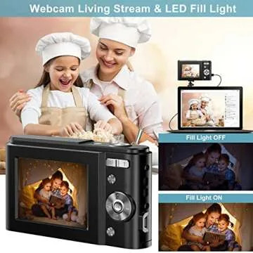 Digital Baby Camera for Kids Teens Boys Girls Adults,1080P 48MP Kids Camera with 32GB SD Card,2.4 Inch Kids Digital Camera with 16X Digital Zoom, Compact Mini Camera (Black)