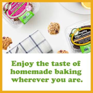 Alyssa’s Vegan Oatmeal Bites ⎸ Gluten Free Cookies, Healthy Snacks from the Bakery ⎸ Dairy Free, Sugar Free, Low Carb, Keto Protein Snacks ⎸ Gluten Free Snacks for Kids ⎸ 8 Cookies per box, 4 Pack