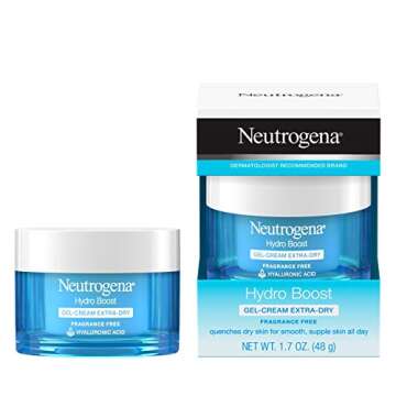 Neutrogena Hydro Boost Hyaluronic Acid Hydrating Gel-Cream Face Moisturizer to Hydrate & Smooth Extr...