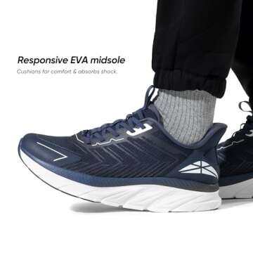 ALLSWIFIT Men's Slip On Walking Shoes - Cushioned Comfort & Breathability