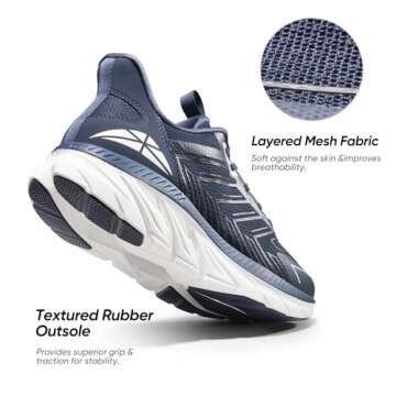 ALLSWIFIT Comfortable Slip On Walking Shoes for Men