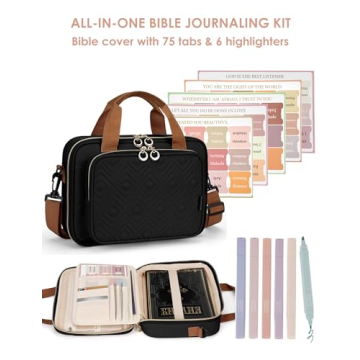 Heouvo Bible Carrier with Shoulder Strap for Women