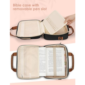 Heouvo Bible Carrier with Shoulder Strap for Women