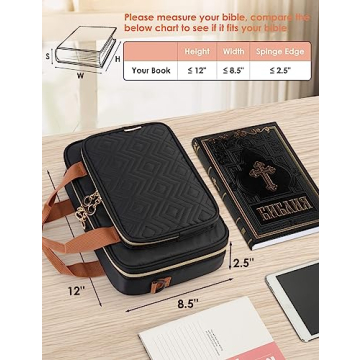 Heouvo Bible Carrier with Shoulder Strap for Women
