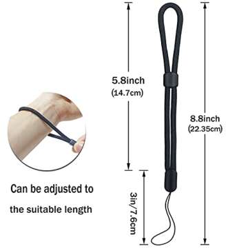 yuntop 5PCS Wrist lanyard, 8.8 inch Hand Wrist Strap Lanyard, Adjustable Nylon Wristlet Straps for C...