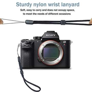 yuntop 5PCS Wrist lanyard, 8.8 inch Hand Wrist Strap Lanyard, Adjustable Nylon Wristlet Straps for Cell Phone, Camera, GoPro, PSP, USB Flash Drives, Flashlight (Black)