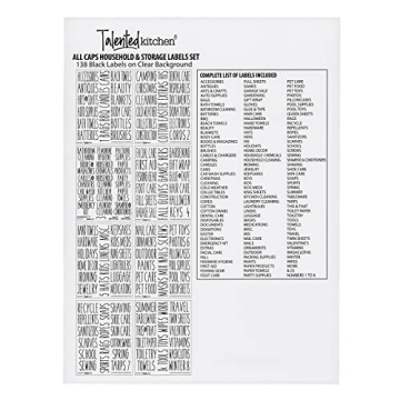 Organize Your Home with All Caps Storage Labels Set