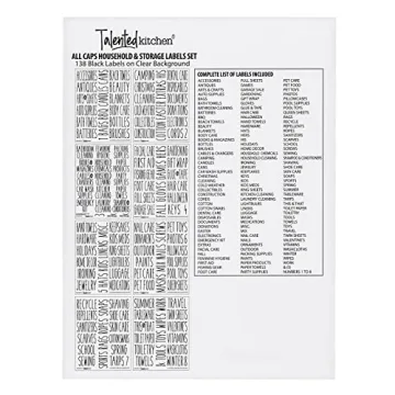 Organize Your Home with All Caps Storage Labels Set