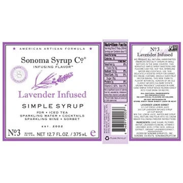 Sonoma Syrup Co Lavender Infused Simple Syrup 12.7 oz