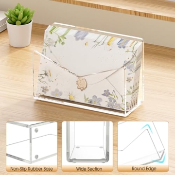 KTRIO Acrylic Mail Holder for Beautiful Organization