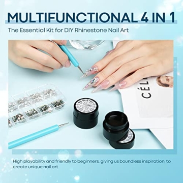 Modelones Rhinestone Glue Kit for Stunning Nail Art