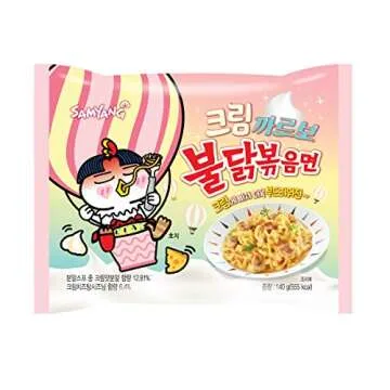 [Samyang] Cream Carbo Bulldark Spicy Chicken Roasted Noodle Soup (Pack of 4) / Korean food/Korean ra...