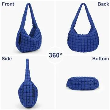 Juoxeepy Large Quilted Tote Bag - Stylish & Lightweight Carryall