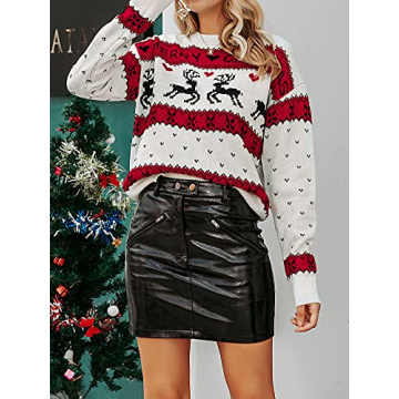 BerryGo Christmas Reindeer Sweater Ideal for Holiday Fun