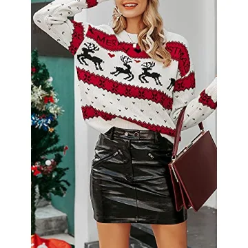 BerryGo Christmas Reindeer Sweater Ideal for Holiday Fun