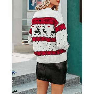 BerryGo Christmas Reindeer Sweater Ideal for Holiday Fun