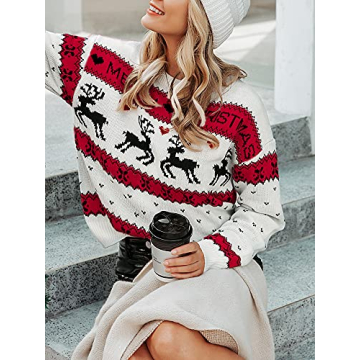 BerryGo Christmas Reindeer Sweater Ideal for Holiday Fun