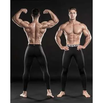 DRSKIN Men's Compression Pants Tights 3 Pack for Comfort