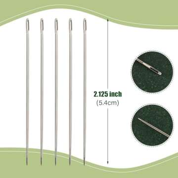 Lineco Book Binding Stainless Steel Needles, Ideally for Sewing Books and Slightly Blunt Point to Reduce Snagging, Perfect Length (Pack of 1)
