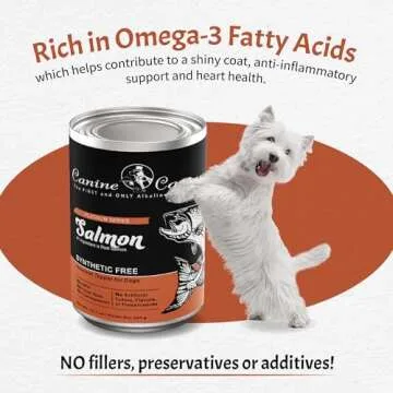 Canine Caviar - Salmon Canned Wet Dog Food, Single Protein Formula, Alkaline Food Topper, Limited Ingredients, Gluten-Free, Based on Science & Research, Veterinary Alternative Diet (12.7 oz, 12-Pack)