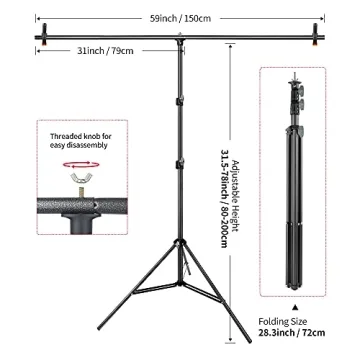 Blue Green Screen Backdrop Kit for Streaming and Photography
