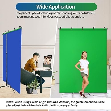 Blue Green Screen Backdrop Kit for Streaming and Photography