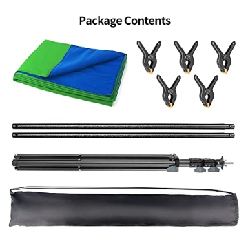 Blue Green Screen Backdrop Kit for Streaming and Photography