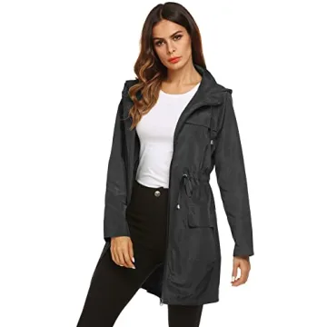 LOMON Women's Lightweight Waterproof Rain Jacket Active Outdoor