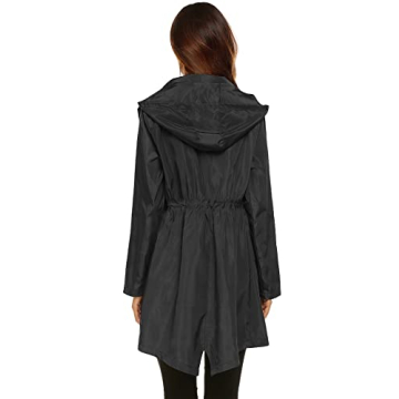 LOMON Women's Lightweight Waterproof Rain Jacket Active Outdoor