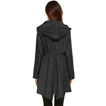 LOMON Women's Lightweight Waterproof Rain Jacket Active Outdoor