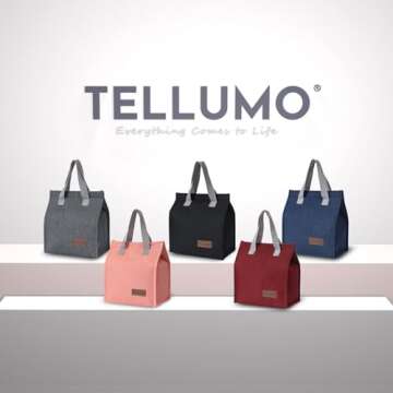 TELLUMO Lunch bag, Insulated Lunch Bag for Women Men Large Lunch Box Container Reusable Leakproof To...