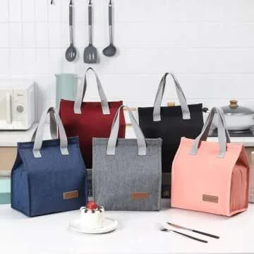 Stylish Insulated Lunch Bag for Men Women Reusable Tote