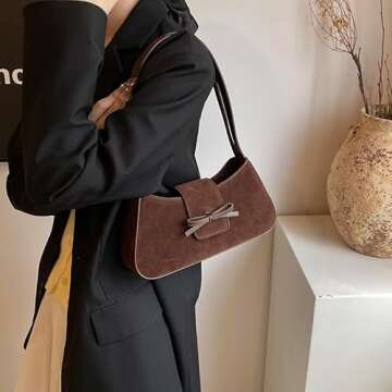 GETERUUV Shoulder Bag Red Purse for Women Trendy Shoulder Purse Coquette Bow Purse Y2k Small Shoulder Bag Mini Clutch Purse