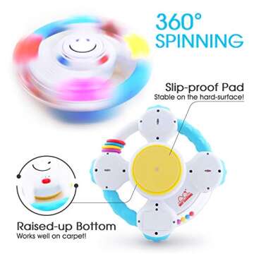 BEST LEARNING My Spin & Learn Steering Wheel - Interactive Educational Toys for 6 to 36 Months Old Babies & Toddlers - Learn Colors, Shapes, Feelings & Music - Birthday Gifts for Children