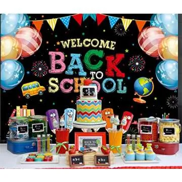 Welcome Back to School Backdrop 2023 for Kids Classroom